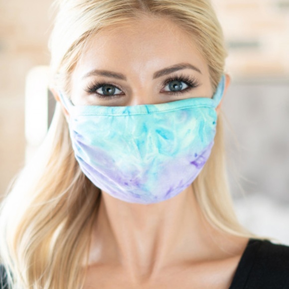 Trend Setter Diva Boutique Accessories - 2 for 20! Blue & purple tie dye face mask